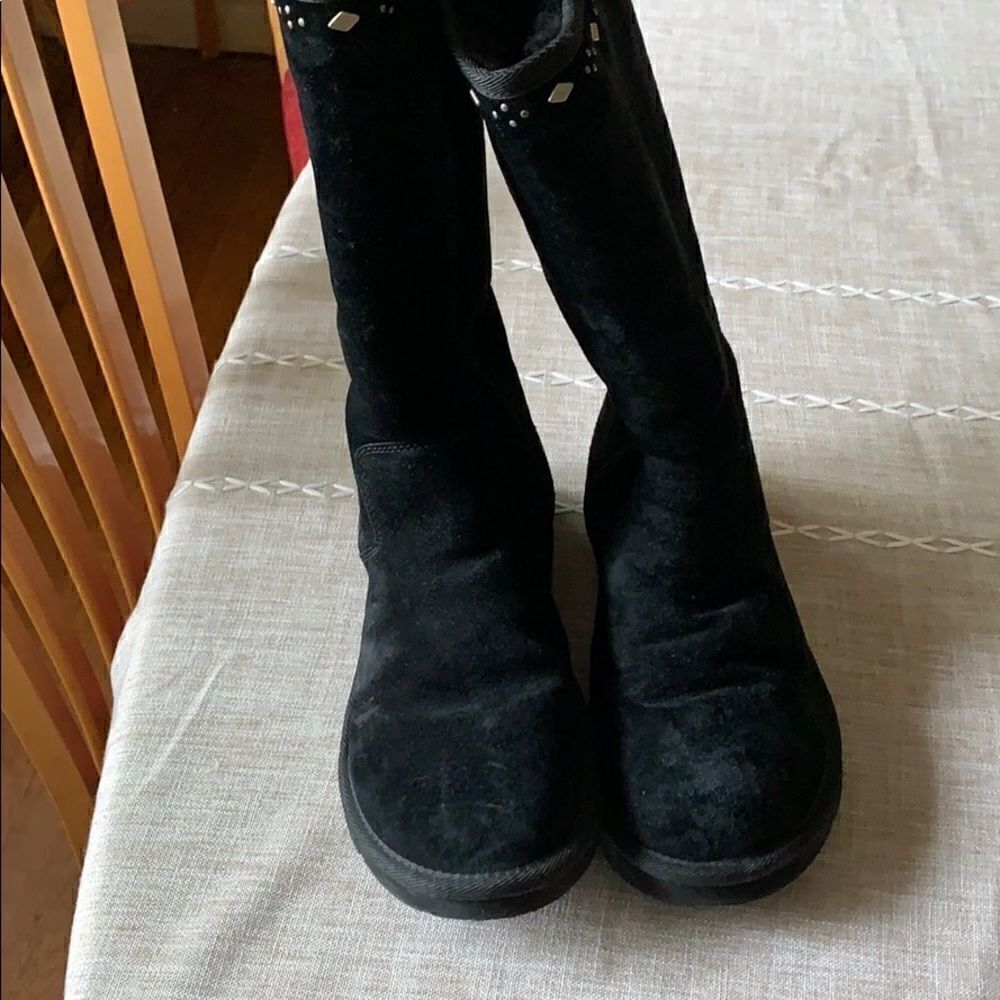 Black Studded Tall Uggs Australia